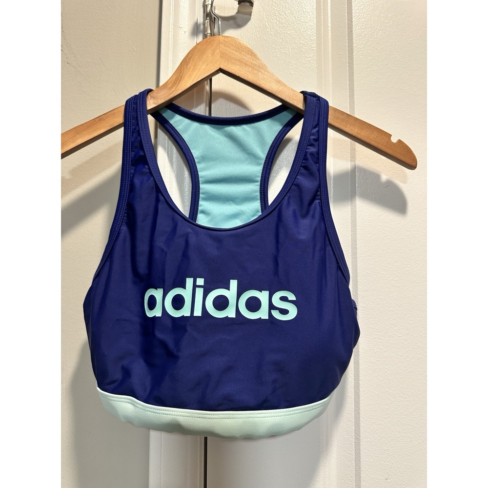 Adidas Blue Sports Bra Medium